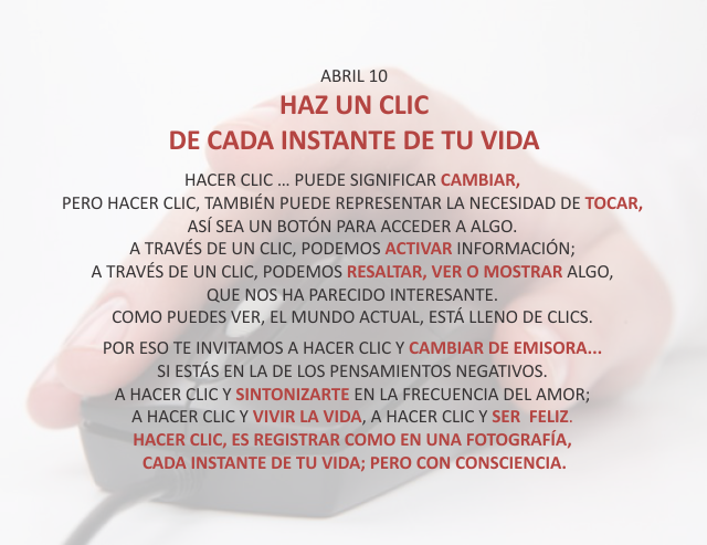 Haz un clic de cada instante de tu vida
